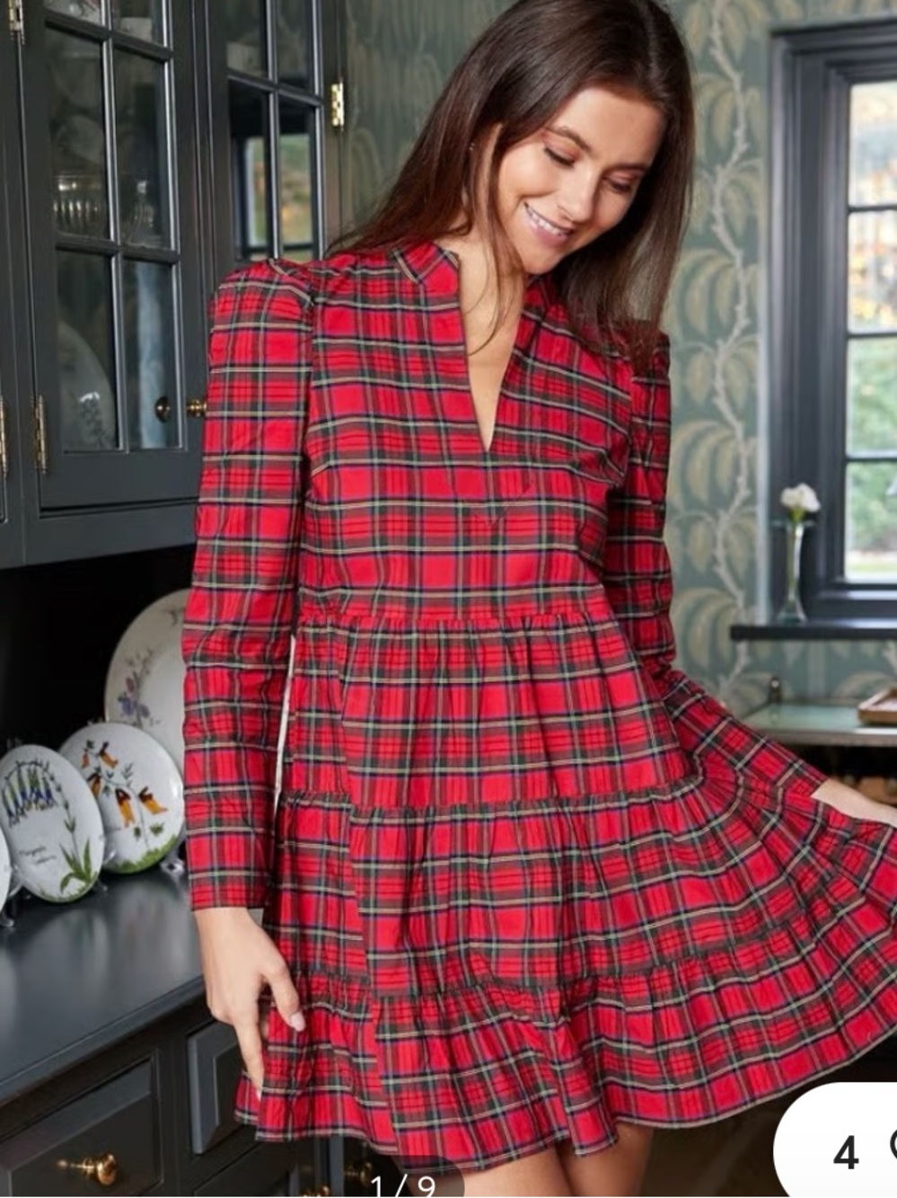 LIKE NEW SAIL TO SABLE HIGHLANDS DRESS - RED PLAID